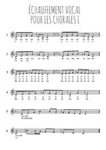 Téléchargez la partition de Echauffement vocal I en PDF
